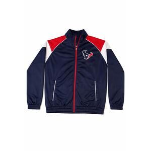 Houston Texans NFL Track Jacket Men’s M Navy Red Full Zip Embroidered Logo
